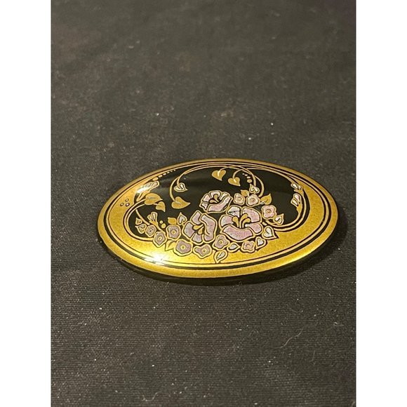 Vintage Michaela Frey Enamel Art Nouveau Brooch - Picture 4 of 5